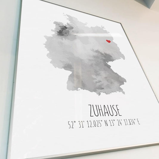 Aquarell-Karte - Personalisiertes Karten Aquarell Kunstwerk - bloomily.de