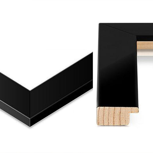 Holzrahmen Schwarz (A4) + Anti Reflex Acryl Glas - bloomily.de