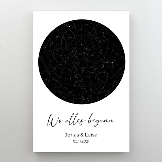 Dein personalisiertes Sternen Karten Kunstwerk