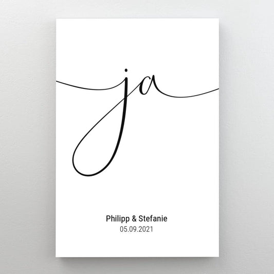 Personalisiertes "ja" Kunstwerk