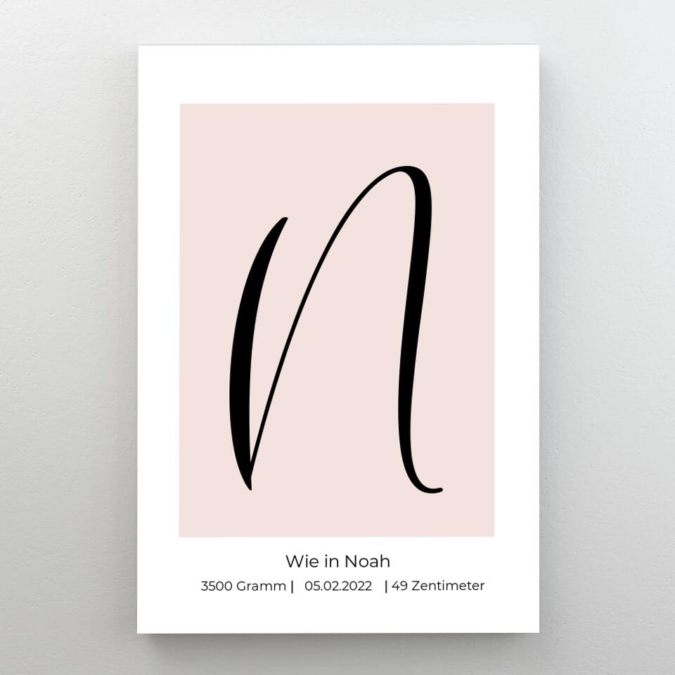 Personalisiertes Initial Kunstwerk