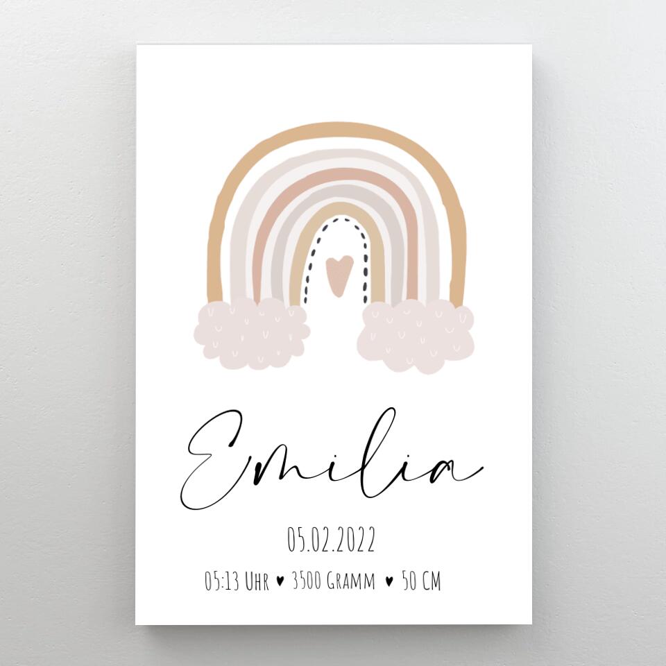 Personalisiertes Regenbogen Kunstwerk