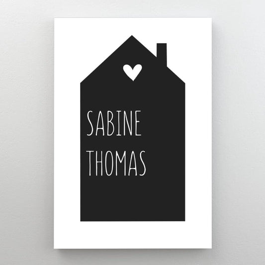 Personalisiertes Familien-Zuhause Kunstwerk